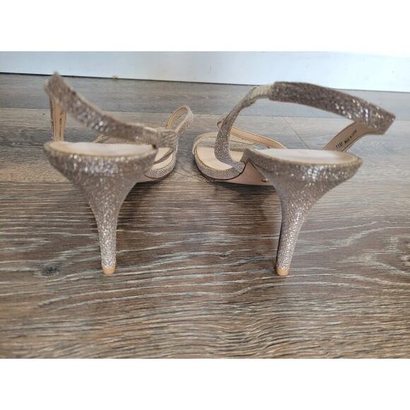 Pella Moda Women's Rooni Mid Heel Gold Strappy Sandal size 11 Sparkly #7 - Picture 5 of 7